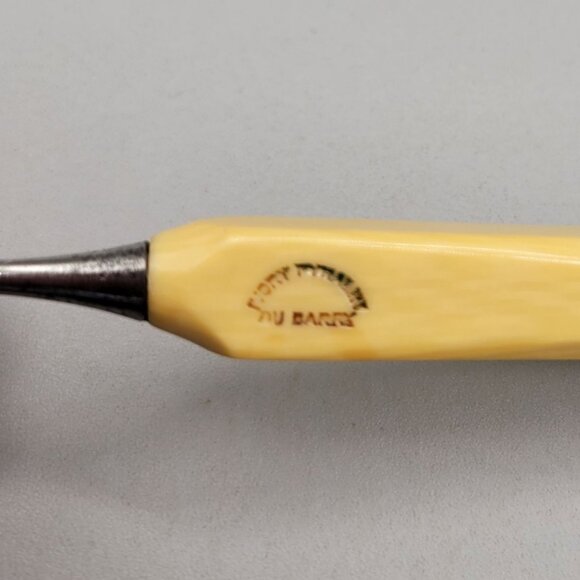 Antique Monogrammed Vanity Set Buffers File Button Hook Cuticle Pushers 6 Pc - Picture 8 of 10